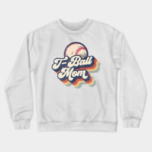 Retro T-Ball Mom Mother's Day Crewneck Sweatshirt